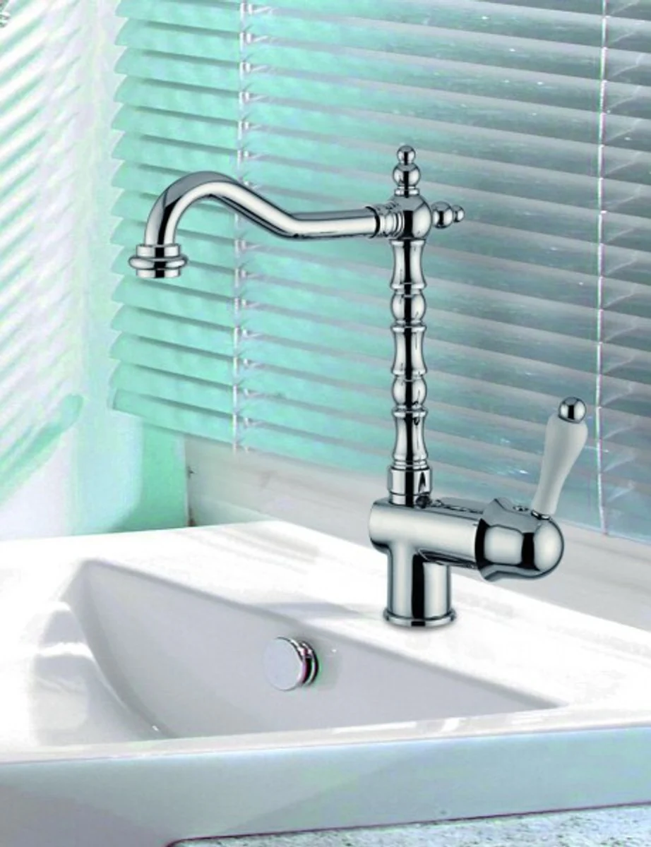 Luxury bathroom accessories - Art Nouveau retro washbasin tap washbasin single-lever washbasin mixer chrome series Milano - Made in Italy