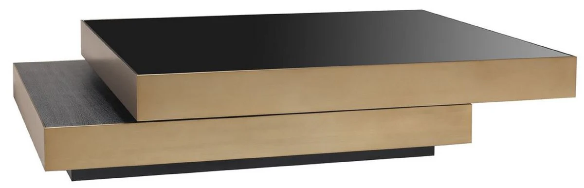 Luxury baroque coffee table cream / gray / gold - handmade solid wood living room table - magnificent solid wood living room furniture in baroque style