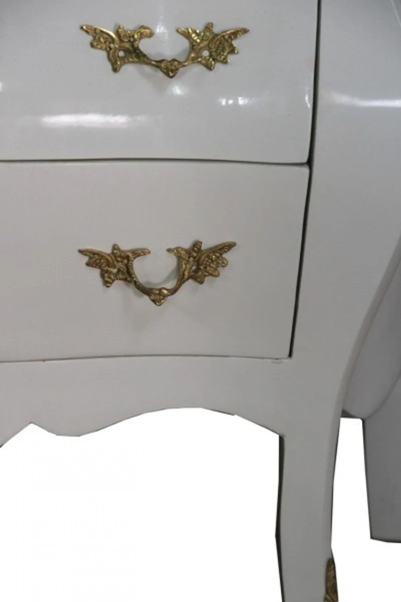 Baroque glass showcase white / gold - showcase cabinet