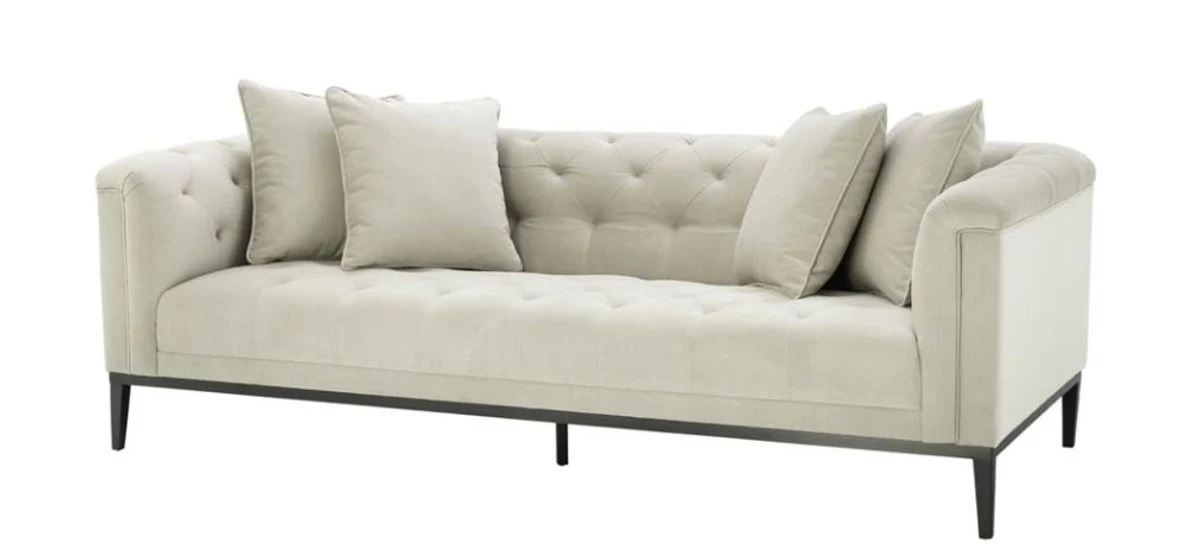 Luxury Sofa Light Gray Black - Living Room Furniture