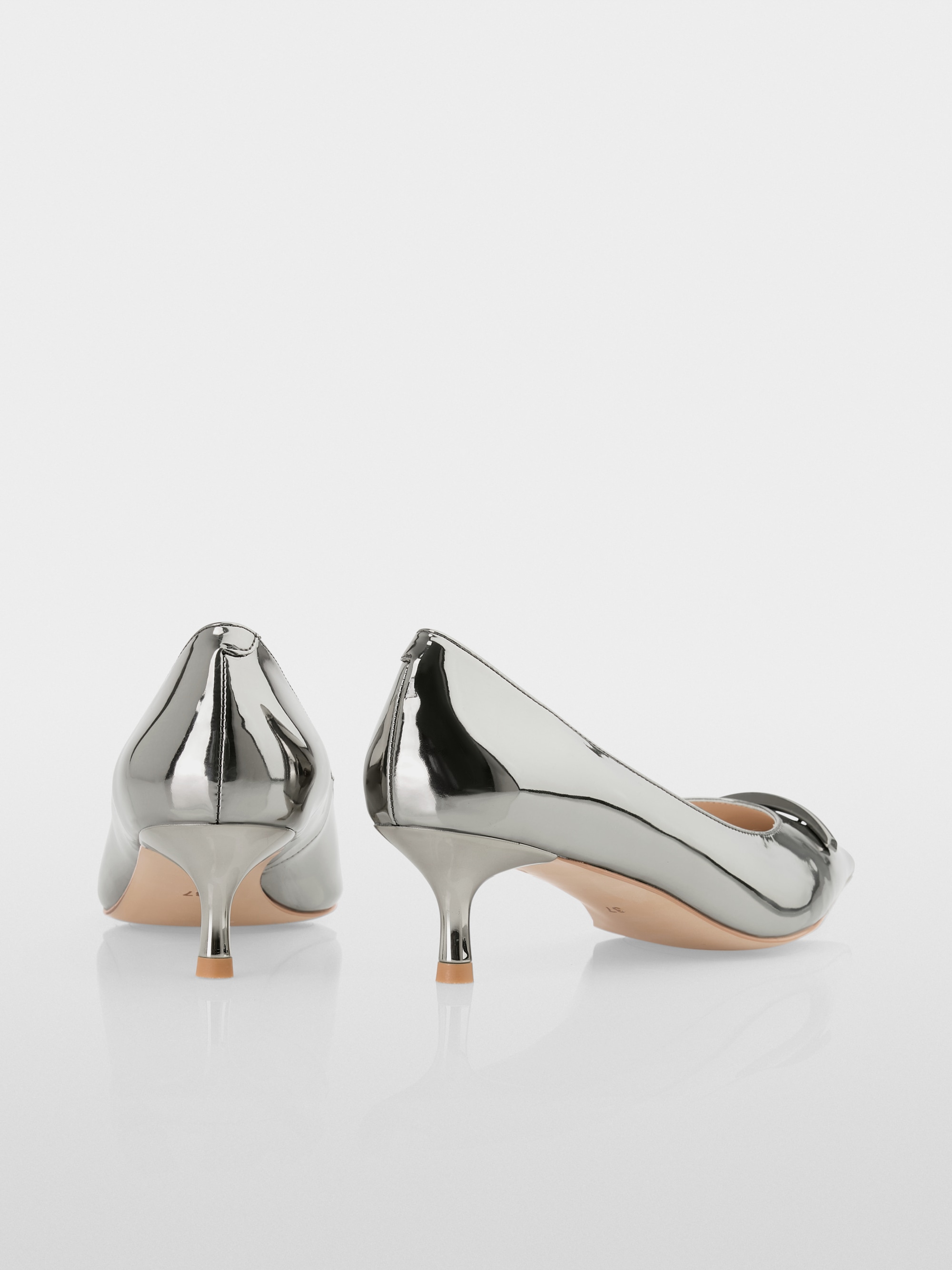 Spitze Pumps von Marc-Cain in Metallic-Spiegeloptik