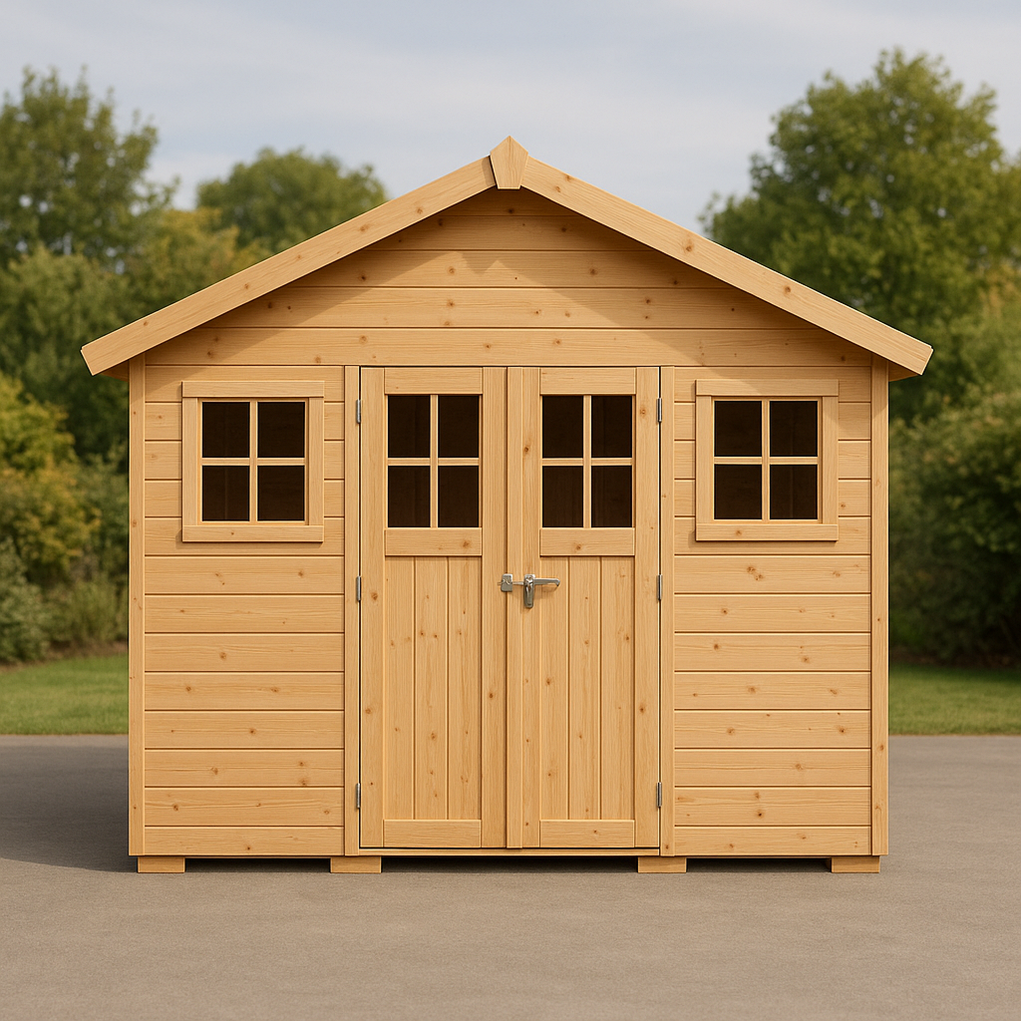 Gartenhaus aus Holz, 220 x 120 x 200 cm, Holzfarbe, HckdOoH377PH