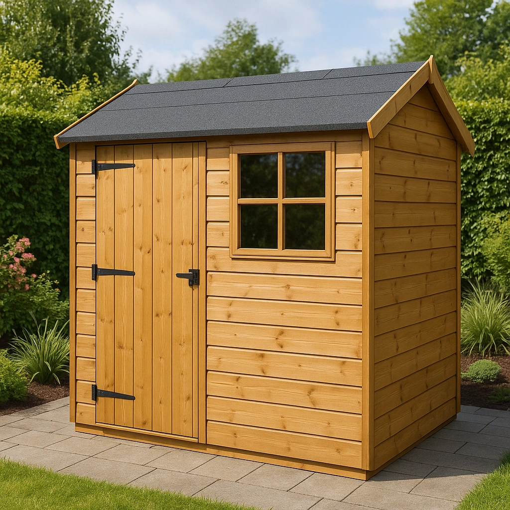 Gartenhaus aus Holz, 200 x 180 x 250 cm, mit Fenster und Tür