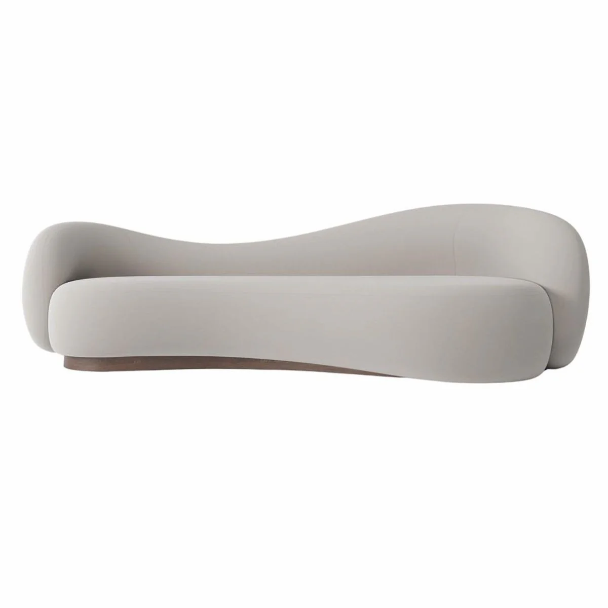 Luxury Velvet Sofa Gray / Brown 280 cm - Living Room & Hotel Furniture