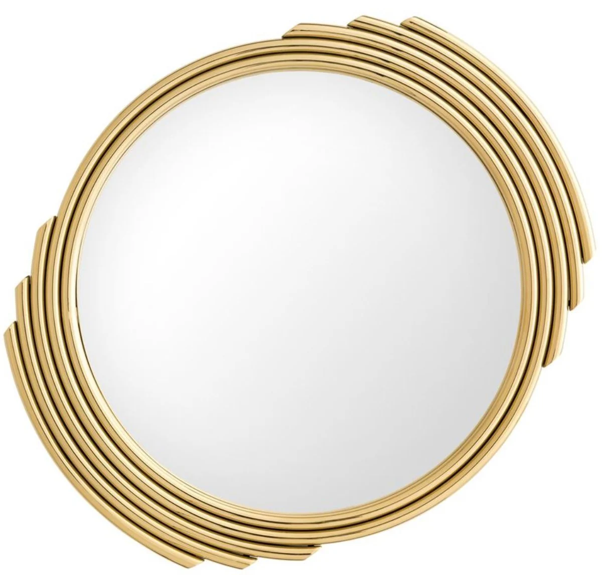 Designer stainless steel mirror gold Ø 100 cm - luxury living room wall mirror