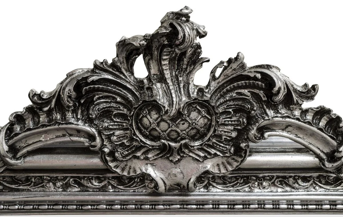Baroque mirror silver antique style 90 x H. 160 cm - wall mirror furniture