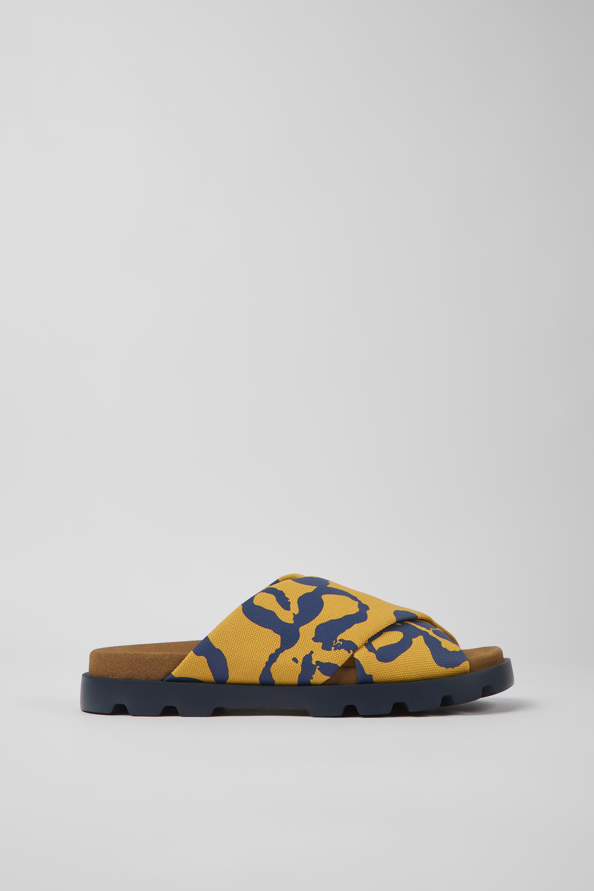 Brutus Sandal - Orange und blau recycelte Baumwolle Sandalen für Herren