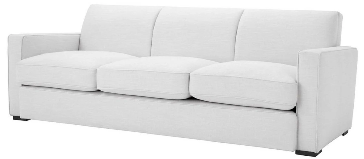 Luxury living room sofa white / black 229 x 94 x H. 82 cm - Luxury living room furniture