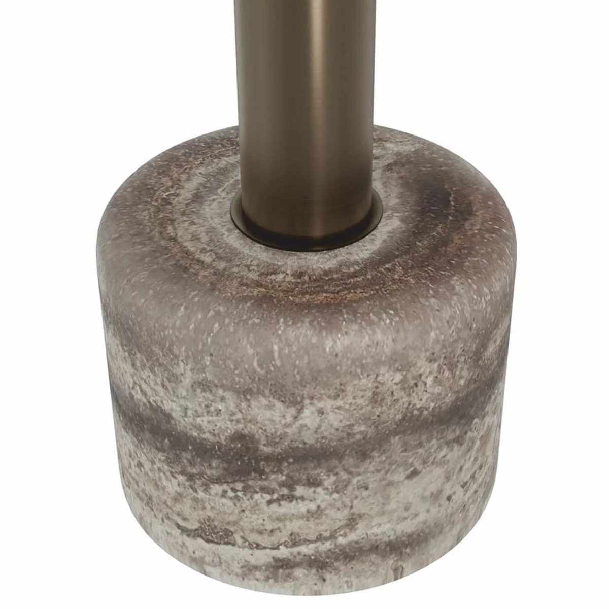 Luxury travertine side table gray Ø 50 x H. 60 cm - Travertine furniture