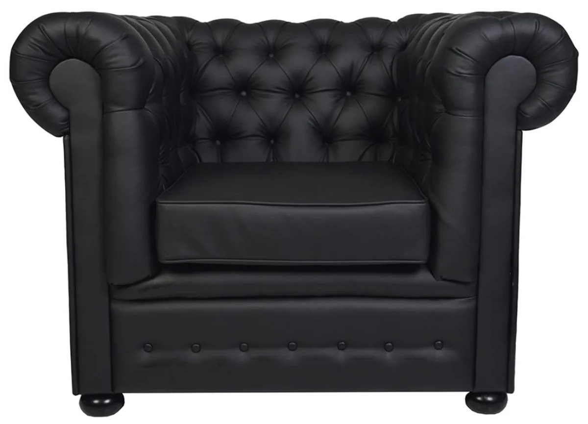 Luxury genuine leather armchair 115 x 93 x H. 84 cm - Various colors - Chesterfield furniture