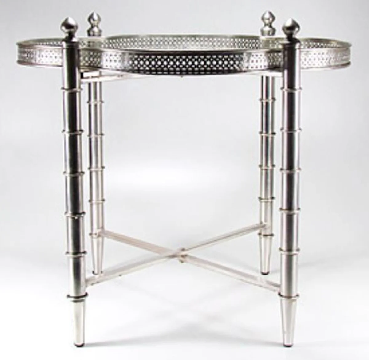 Side table silver 60 x 60 x H. 60 cm - luxury collection
