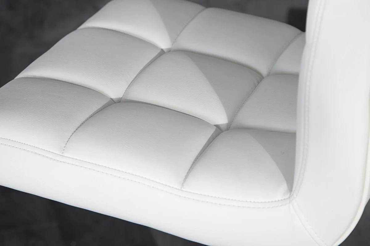 Designer bar chair faux leather white - bar stool - furniture restaurant hotel