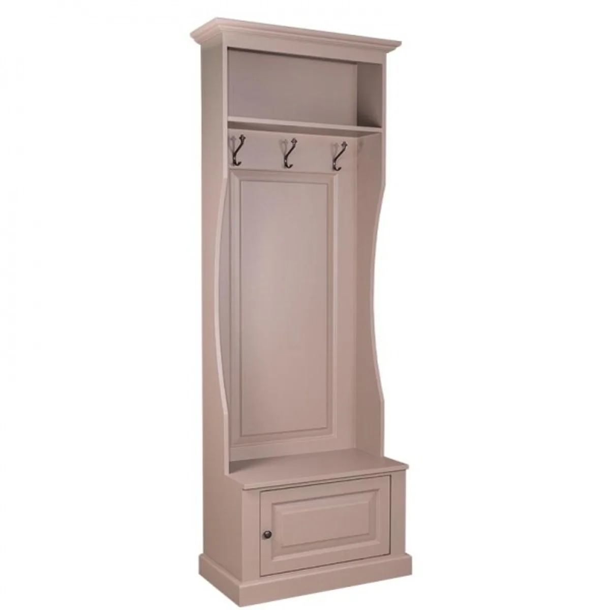 Art Nouveau wall wardrobe with shelf and cupboard compartment - country house style wardrobe