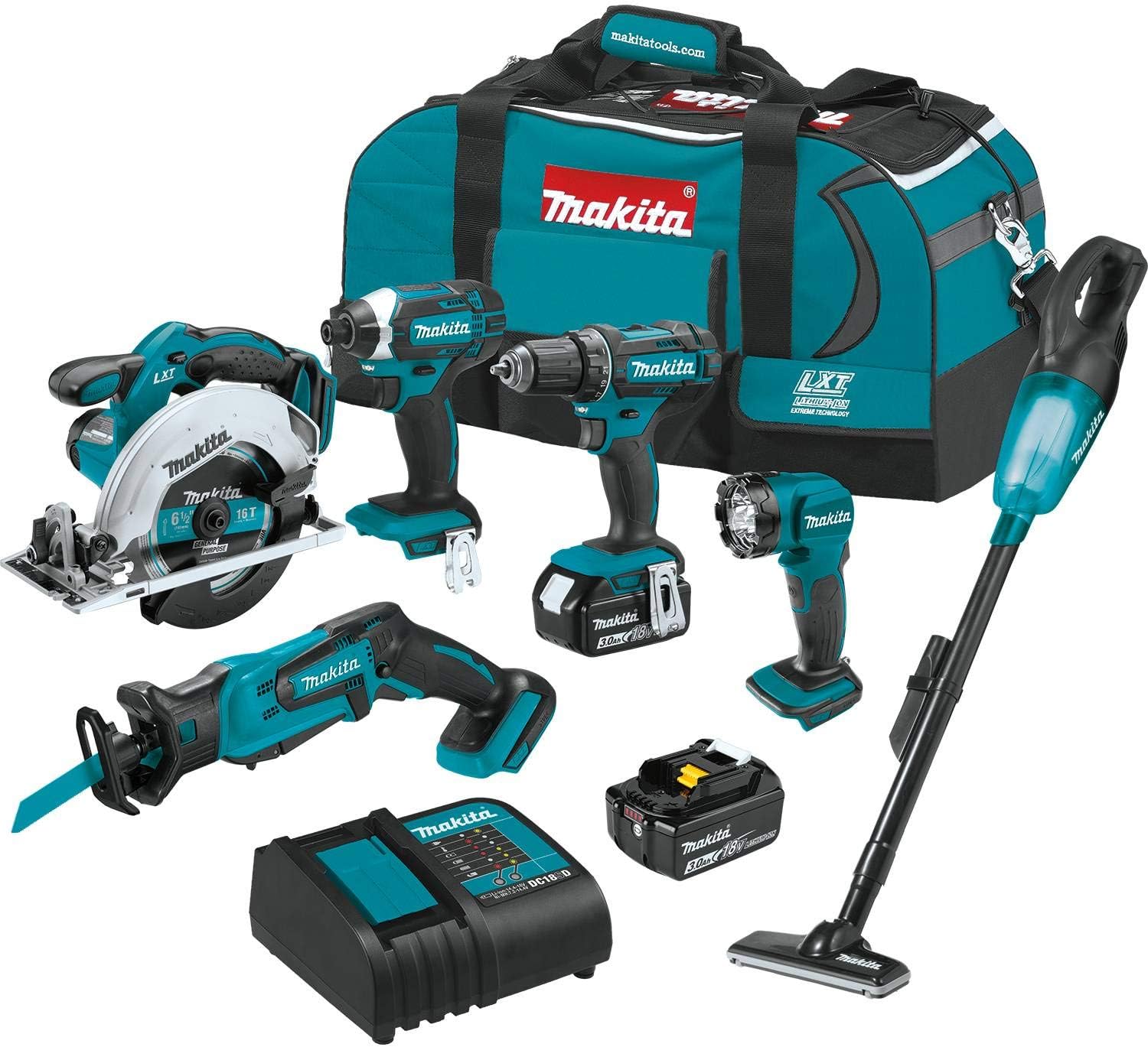 Makita XT614SX1 18V LXT Lithium-Ionen Akku 6-Pc. Combo Kit (3.0Ah)