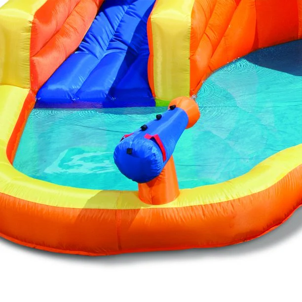 Banzai Twin Falls Lagoon – 16 x 8 Fuß großer Wasserpark mit 2 Rutschen und Kanonen