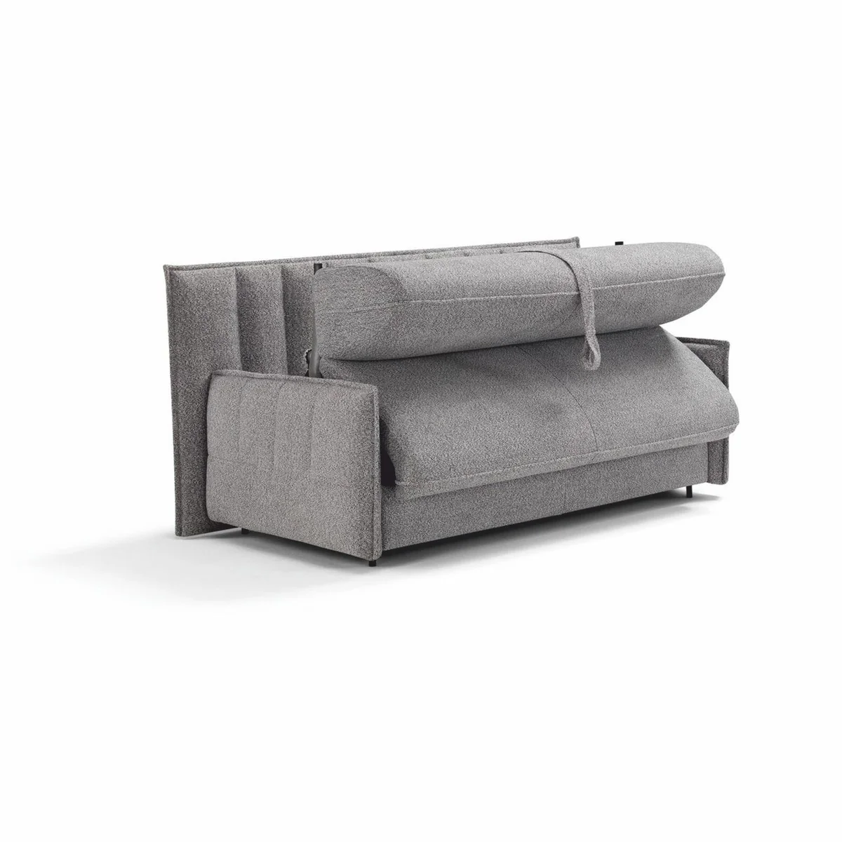 Luxury sofa bed gray 220 cm - fold-out living room sofa