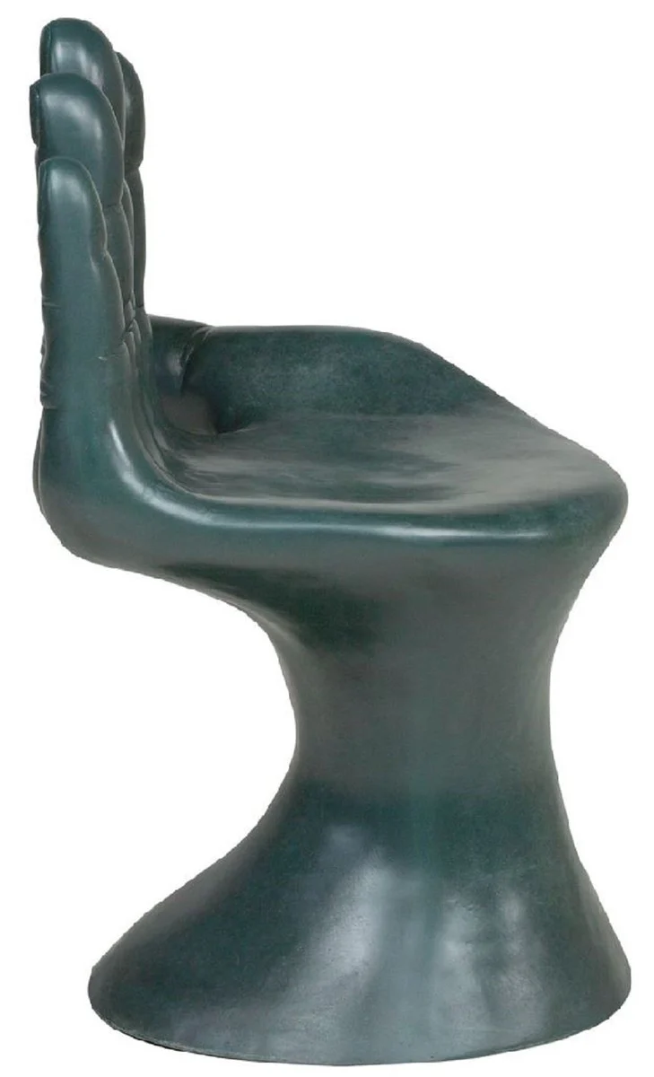 Luxury designer chair hand ocean blue 60 x 50 x H. 89 cm - Fiberglass chair - Luxury furniture - Designer furniture - Fiberglass furniture