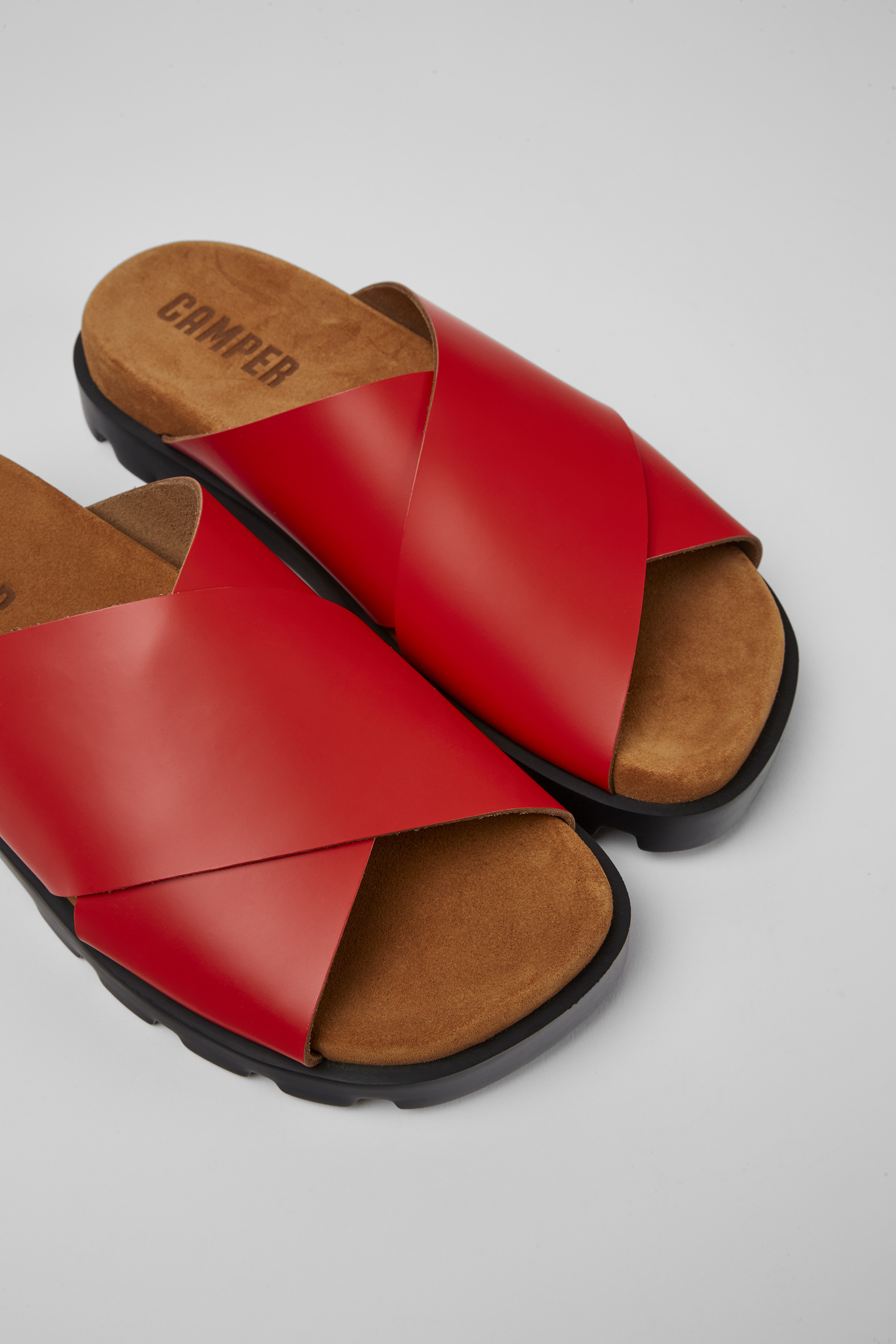 Brutus Sandal - Rote Leder Sandalen für Damen