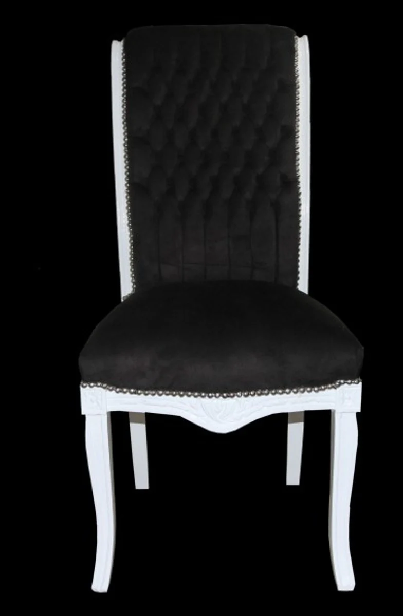 Baroque High-Back Dining Room Chair Black/White - High-Back Chair Furniture - Baroque Furniture - Limited Edition