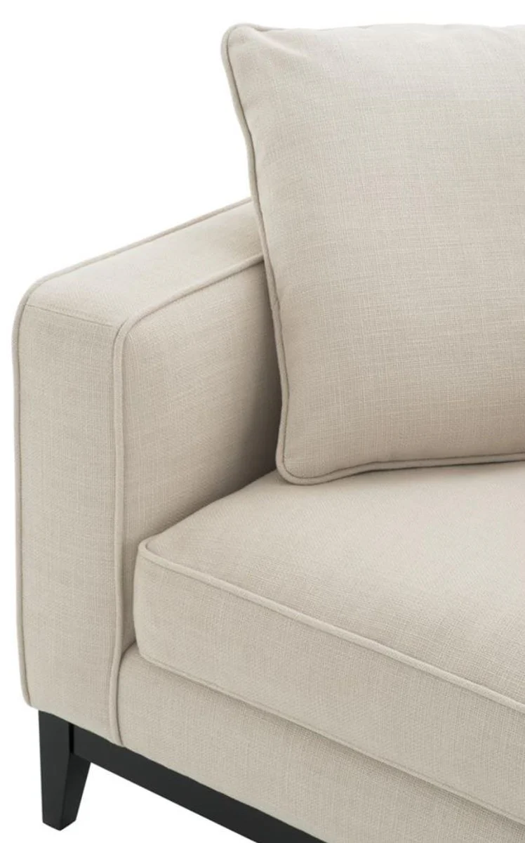 Luxury living room armchair natural color 116 x 106 x H. 94 cm - luxury furniture