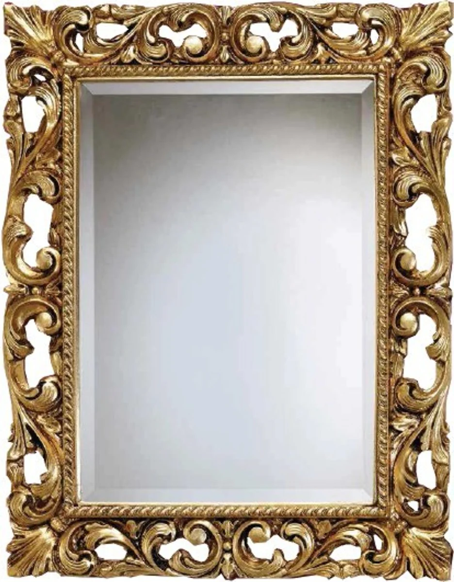 Baroque wall mirror from Italy gold H 95 cm, W 75 cm - noble & magnificent