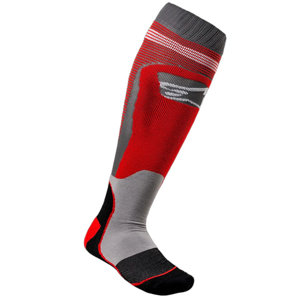 CALCETIN ALPINESTARS MX PLUS1 ROJO / GRIS