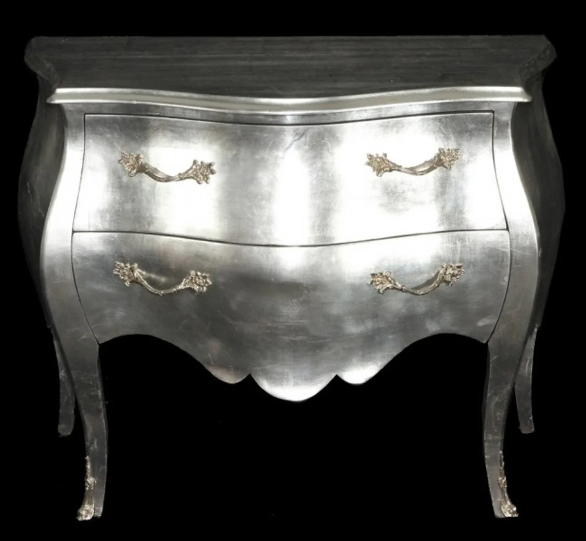 Baroque chest of drawers silver - handmade baroque furniture