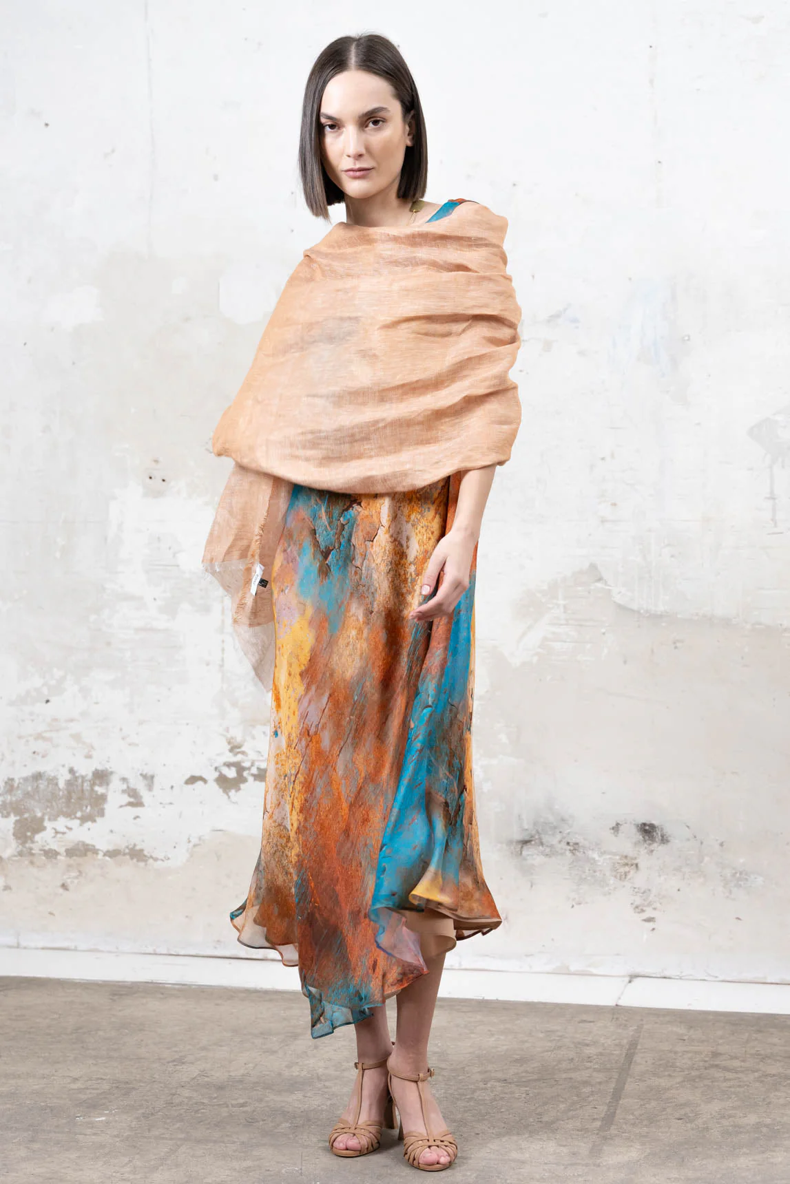 Rivera-Spain Blaues Hyères-Kleid