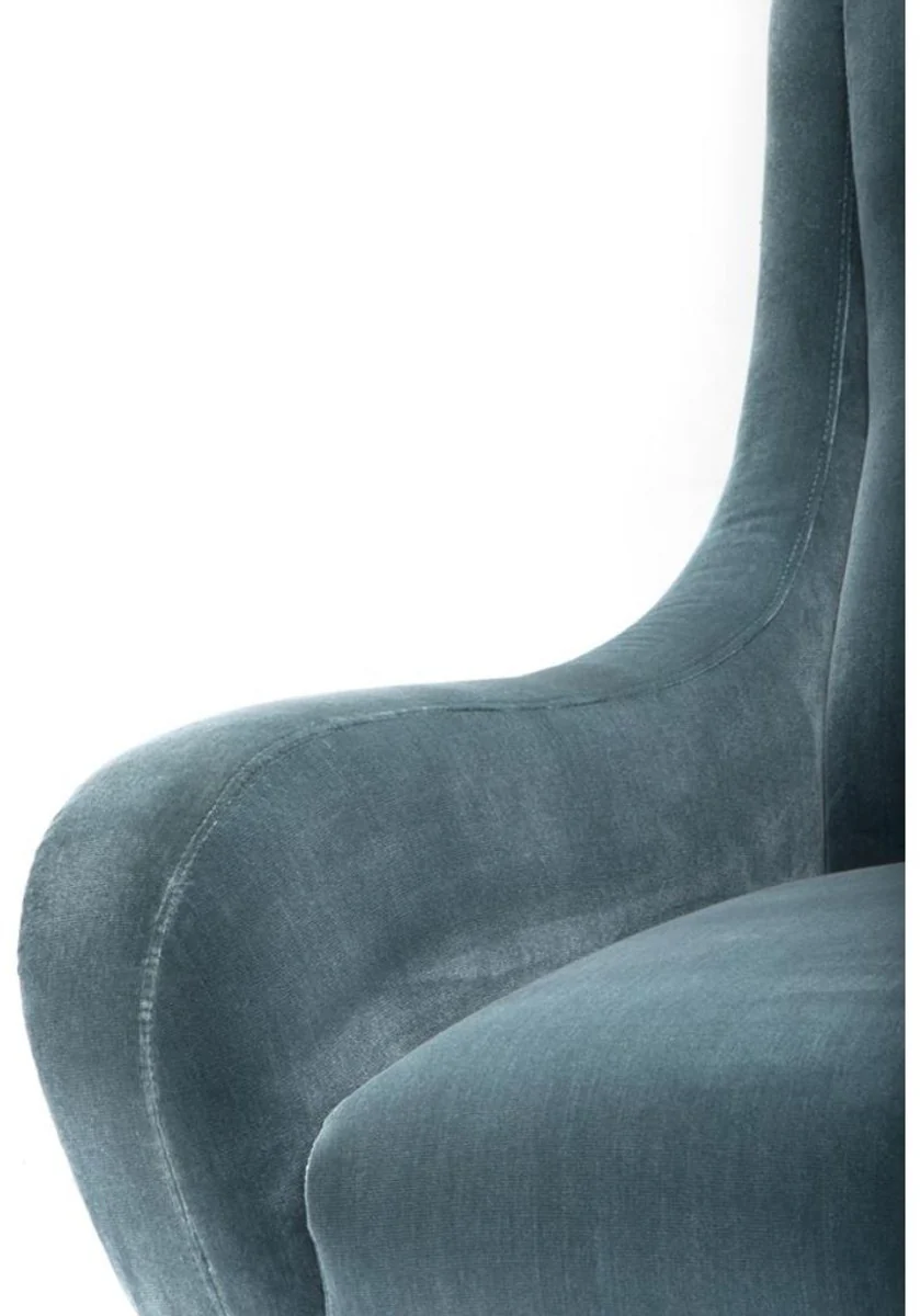 Luxus Hotel Salon Sessel Türkis 80 x 90 x H. 88 cm - Wohnzimmer Möbel