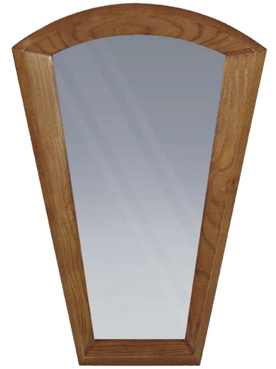 Art Deco solid wood mirror brown 63 x 4 x H. 90 cm - Elegant wall mirror made of high-quality ash wood - Cloakroom mirror - Living room mirror - Art Deco furniture