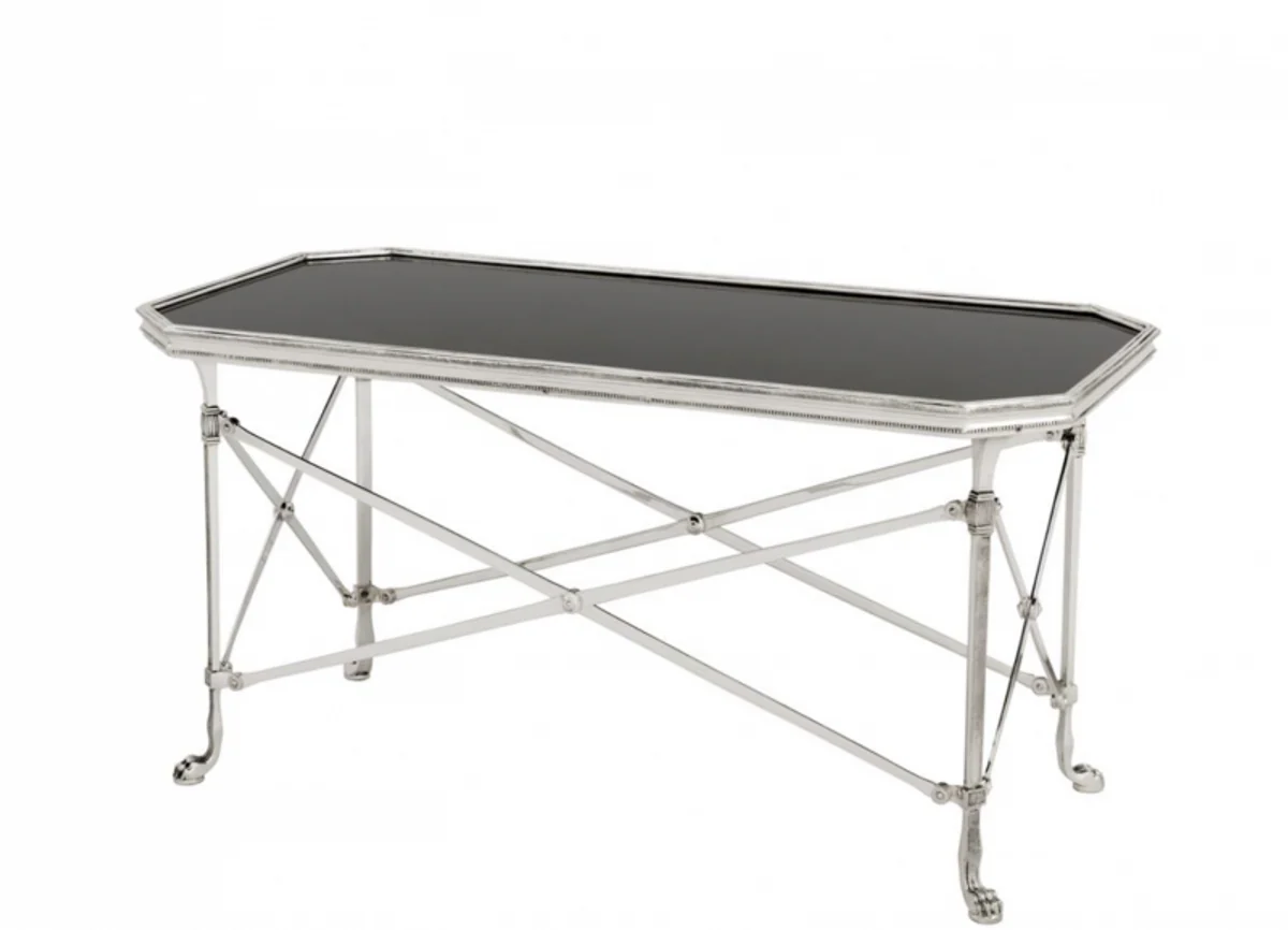 Luxury Art Deco Designer Coffee Table Antique Silver - Living Room Salon Table - Luxury Hotel Furniture