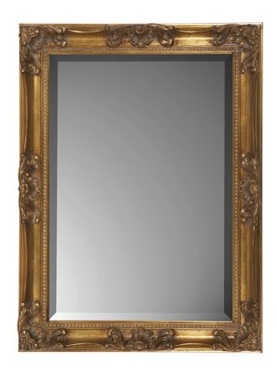 Baroque mirror gold rectangular wall mirror 62 x 82 cm