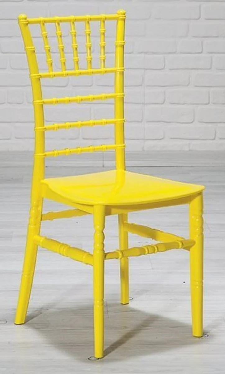 Designer acrylic chair set yellow 40 x 46 x H. 92.5 cm - Dining room chairs - Acrylic dining room furniture