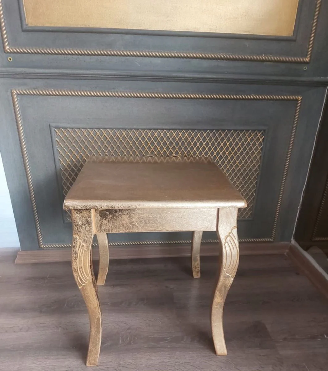 Luxury baroque side table gold - handmade solid wood table in baroque style - baroque living room furniture - noble and magnificent