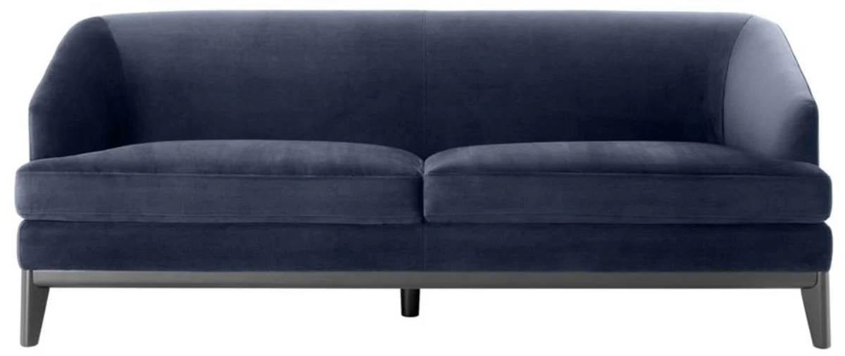 Luxury living room sofa midnight blue / black 195 x 90 x H. 75 cm - Luxury Furniture