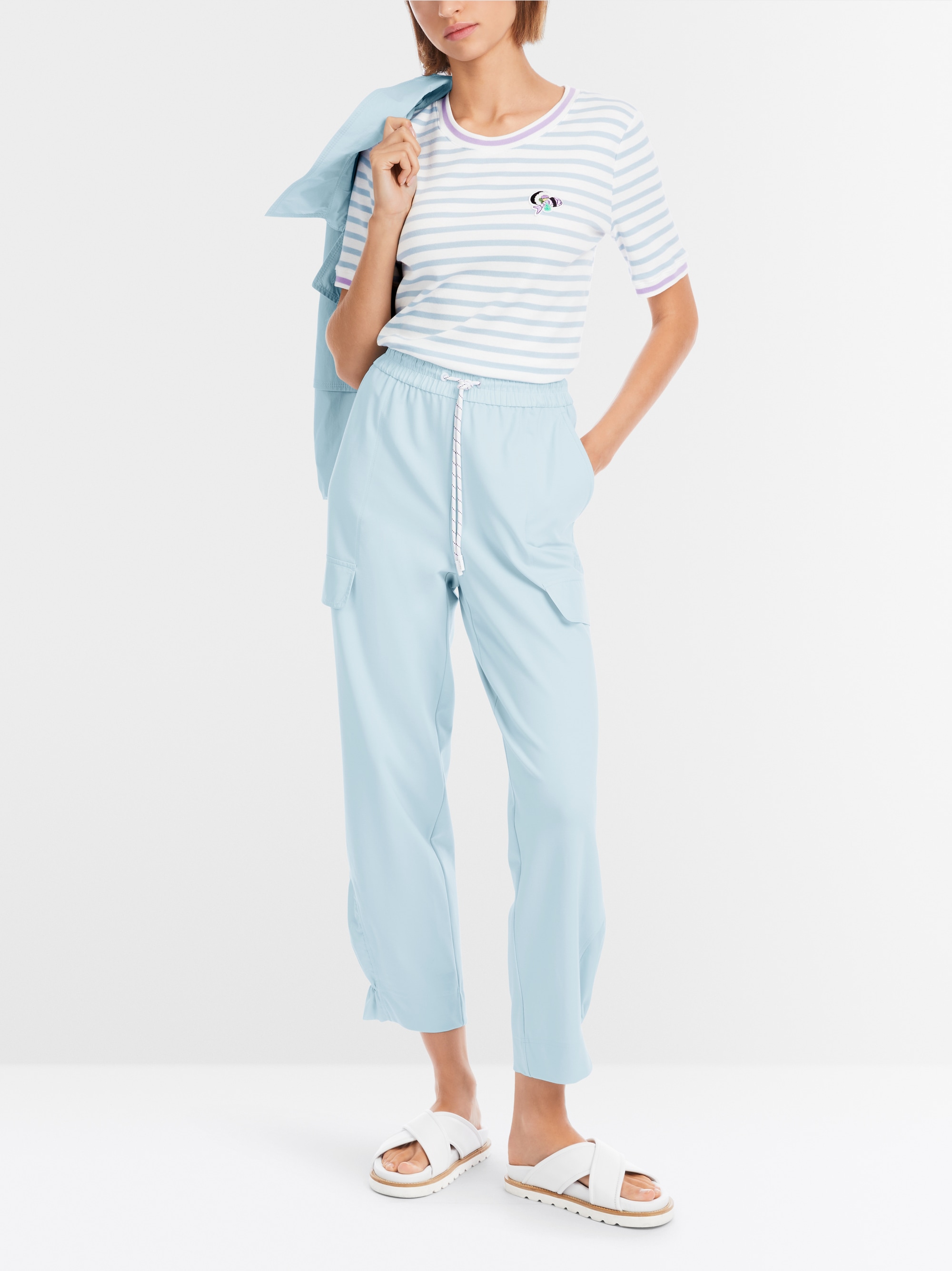 Gestreiftes, geripptes T-Shirt von Marc-Cain