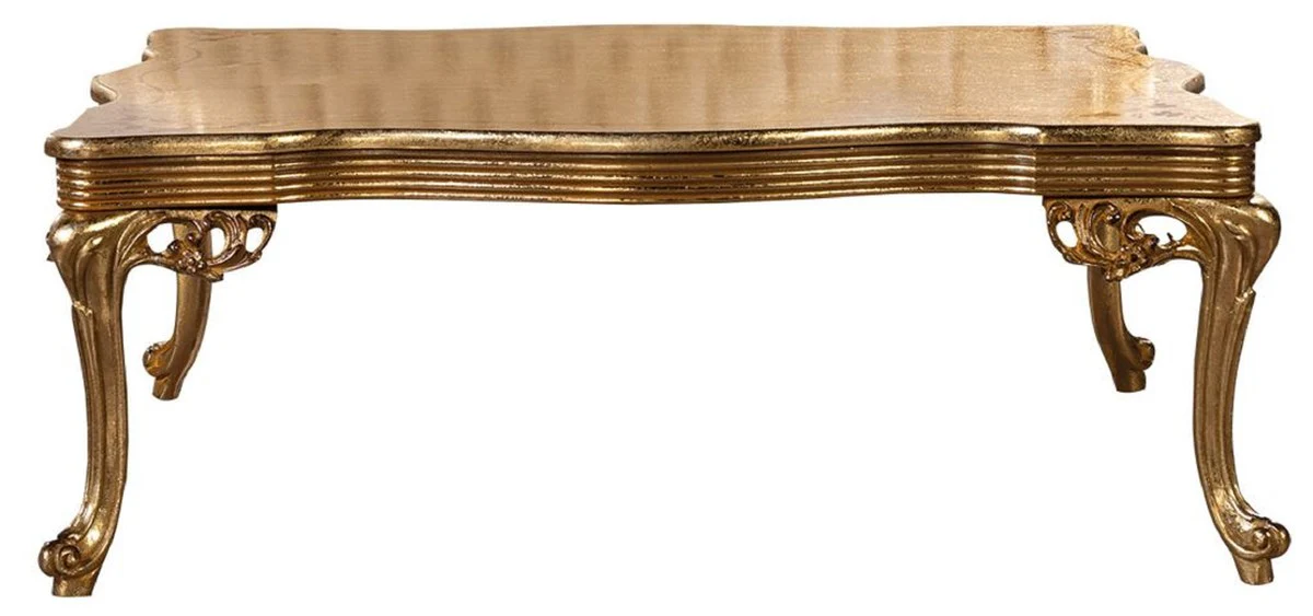 Luxury Baroque Coffee Table Antique Gold - Rectangular Baroque Style Living Room Table - Baroque Style Living Room Furniture - Handmade Baroque Furniture - Luxury Furniture in Baroque Style - Noble & Magnificent