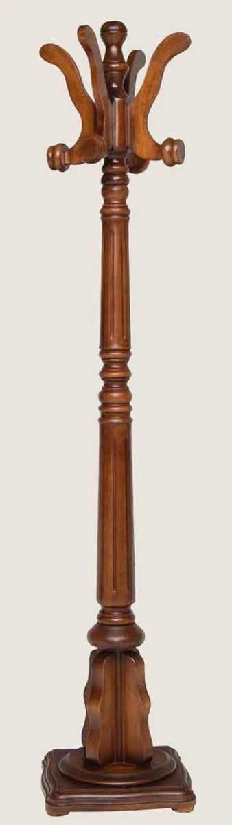 Luxury coat rack brown 35 x 35 x H. 182 cm - Solid wood clothes rack - Cloakroom furniture - Hotel furniture - Luxury quality - Made in Italy