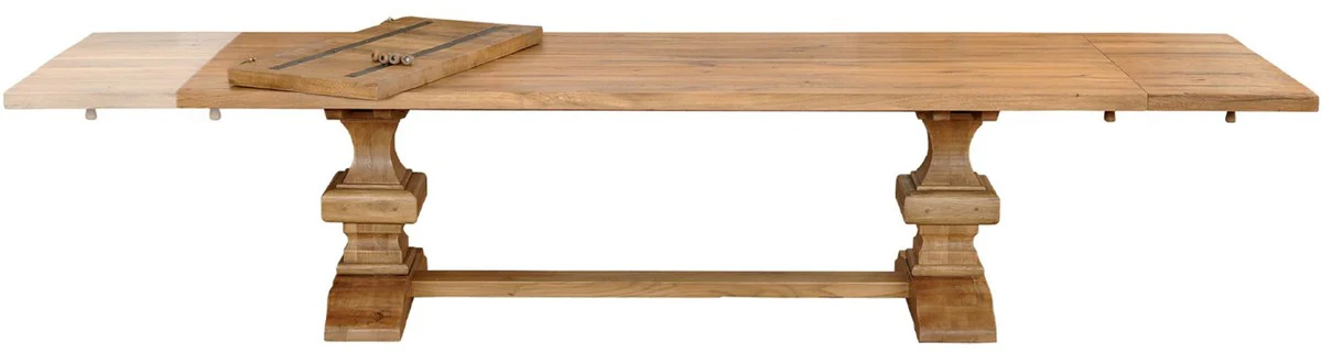 Country style dining table natural colors - Various sizes - Extendable rustic solid wood kitchen table - Rustic solid wood dining room furniture - Country style dining room furniture