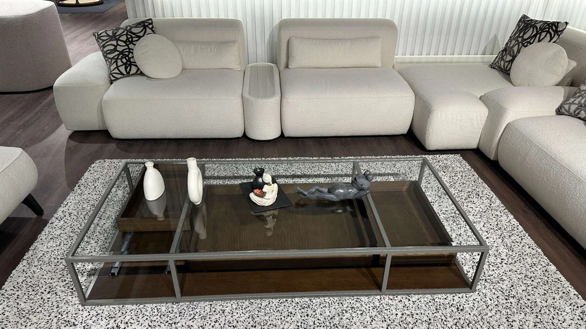 Luxury corner sofa cream 431 x 400 x H. 73 cm - Living room sofa - Living room furniture - Luxury furniture - Luxury living room furnishings