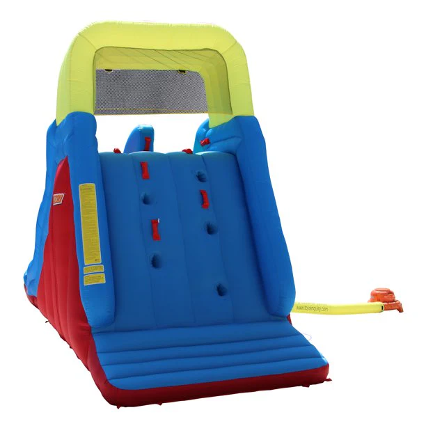 BANZAI Double Drop Raceway, großes aufblasbares Wasserpark-Spielzentrum – Dual-Racing-Wasserrutschen und Kletterwand – Sommerspaß im Freien für Kinder und Familien