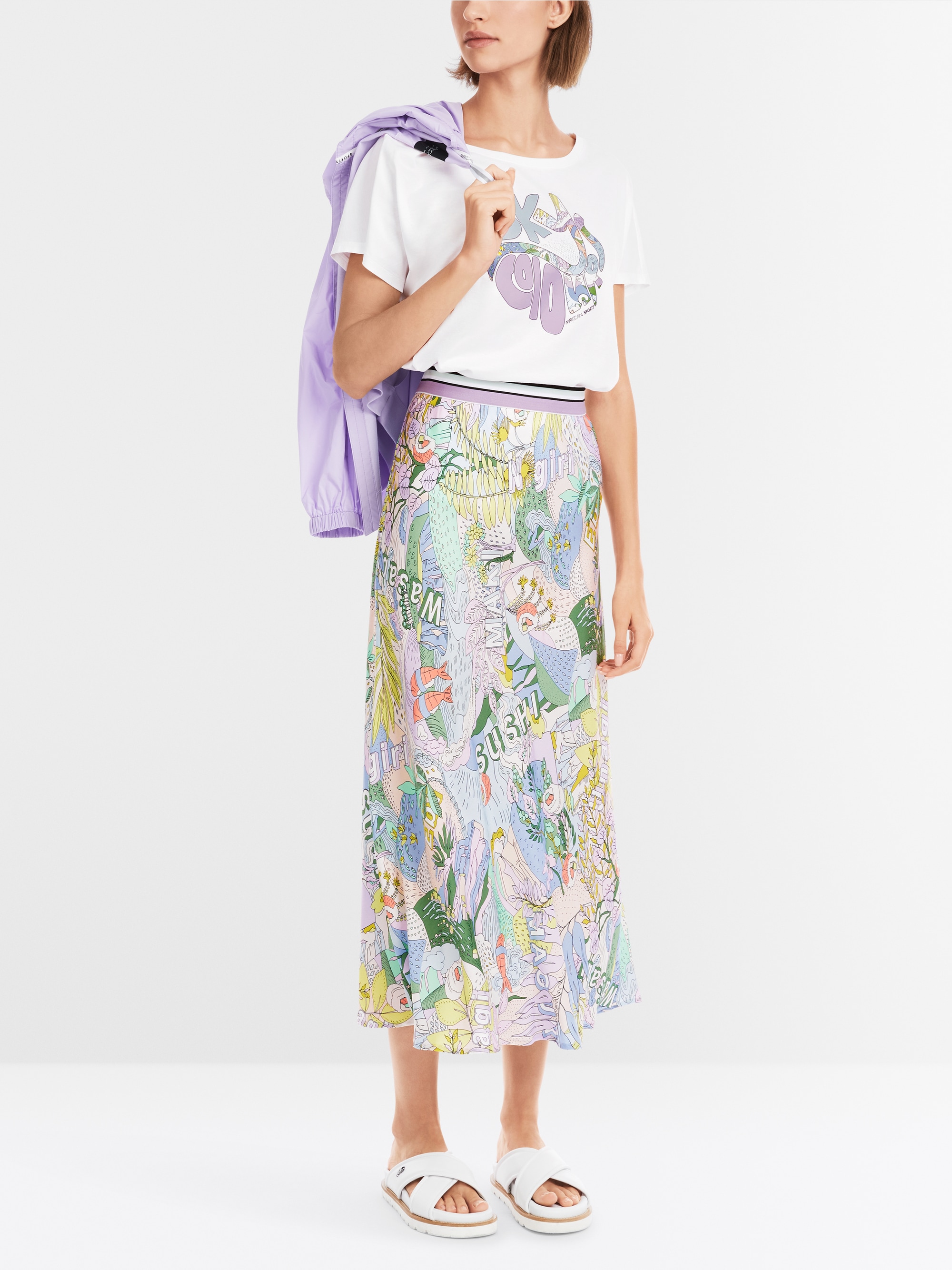 Marc-Cain Rethink Together T-Shirt mit Strasssteinen