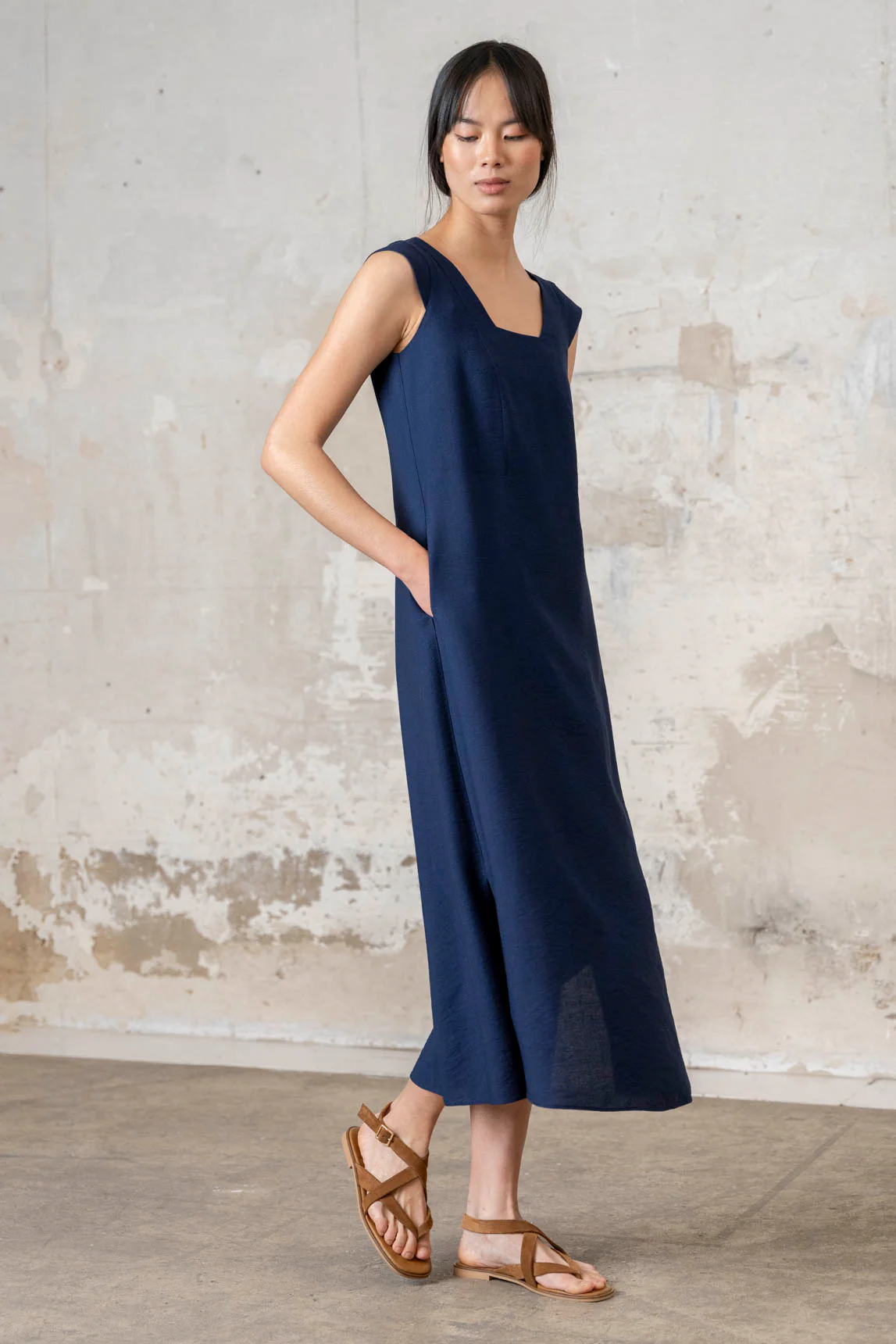 Rivera-Spain Blaues Tissi-Kleid