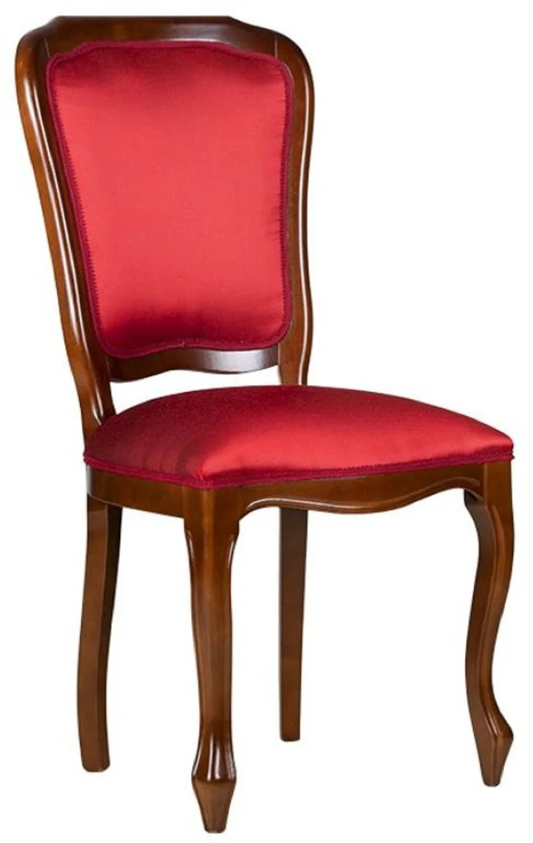 Luxury Art Nouveau dining chair set of 6 burgundy red / brown 49 x 57 x H. 99 cm - Elegant kitchen chairs - Art Nouveau dining room furniture - Art Nouveau dining room furnishings