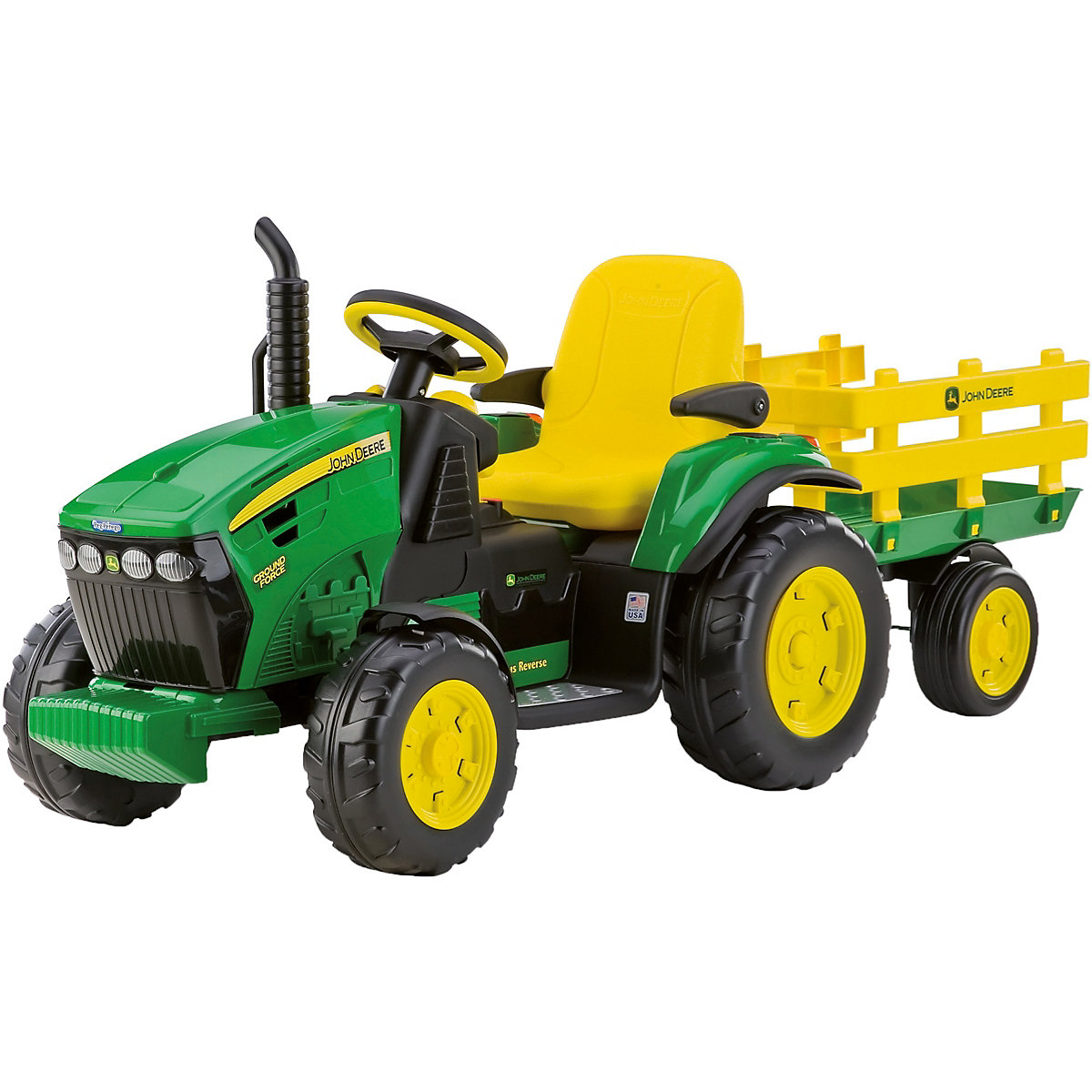 John Deere Elektrofahrzeug mit Anhnger 12V