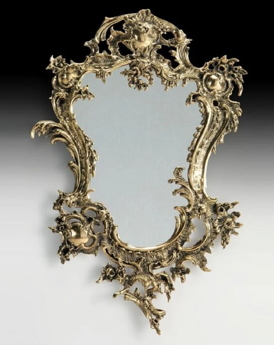 Luxury Baroque Bronze Mirror Gold H. 74 cm - Baroque Furniture