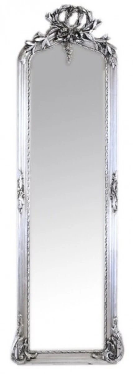 Luxury Baroque wall mirror silver 175 x 55 cm - solid and heavy - antique style mirror
