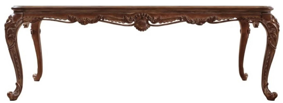 Luxury Baroque Dining Room Set Beige / Brown - 1 Baroque Dining Table & 8 Baroque Dining Chairs - Dining Room Furniture in Baroque Style - Noble & Magnificent