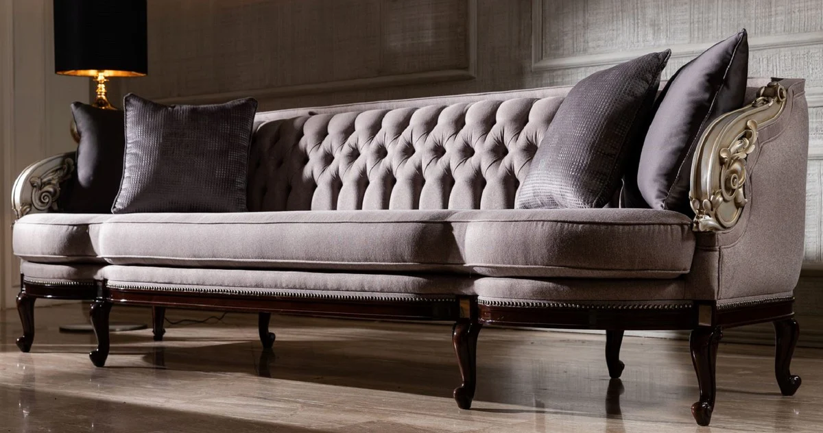 Luxury Baroque Living Room Sofa Purple / Silver / Dark Brown - Magnificent Baroque Living Room & Hotel Furniture