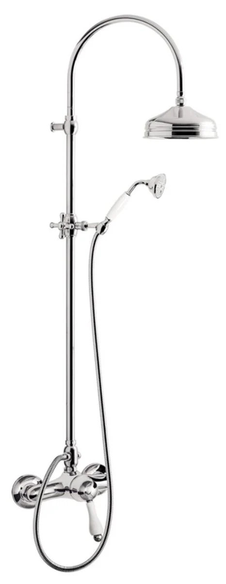 Art Nouveau Retro Bathroom Shower Set Shower Mixer with Column Shower Silver / White - Shower Faucet Shower Set